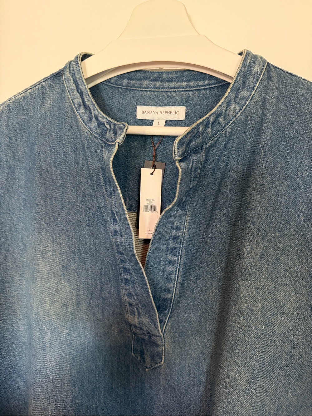 NWT Banana Republic Relaxed Denim Maxi Dress in Light Blue Size Large - Picture 8 of 8